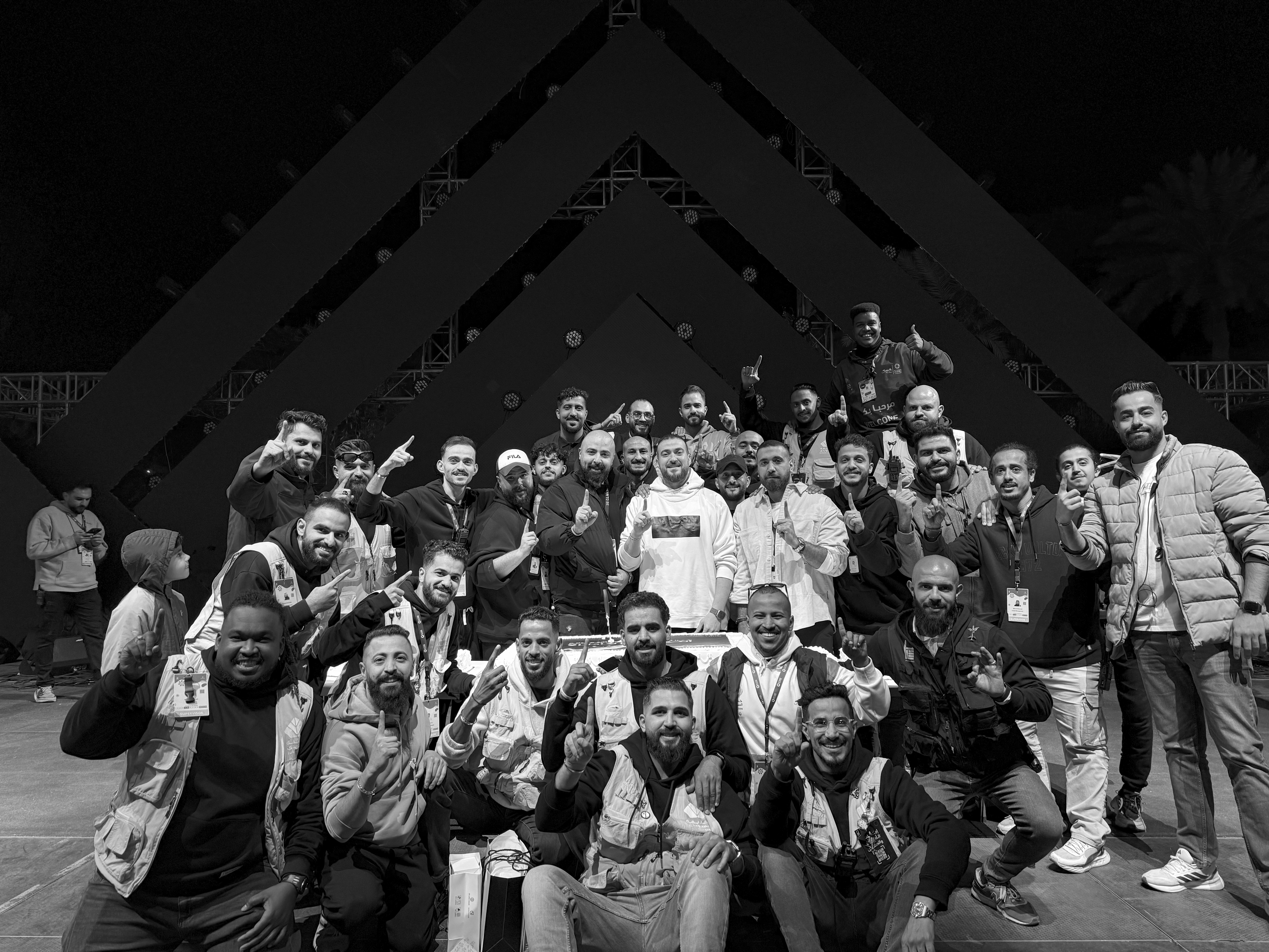 Proline crew assisting guests in Suwaidi Park